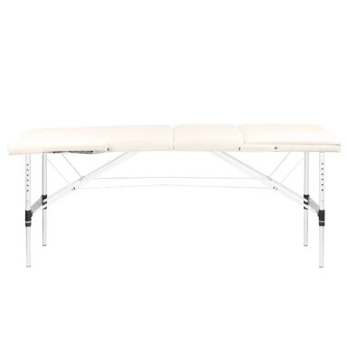 Profesionalus sulankstomas masažo stalas 3 dalių su aliumininio kojelėmis, kreminės spalvos KOMFORT FIZJO 3 Profesionalus sulankstomas masažo stalas 3 dalių su aliumininio kojelėmis, kreminės spalvos KOMFORT FIZJO 3