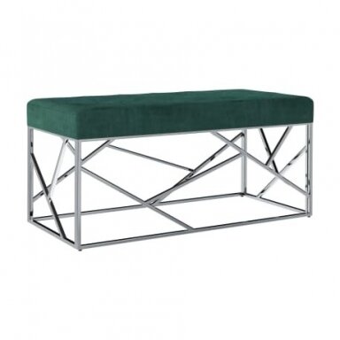 Laukiamojo sofa-suoliukas, žalios spalvos aksomas Laukiamojo sofa-suoliukas, žalios spalvos aksomas