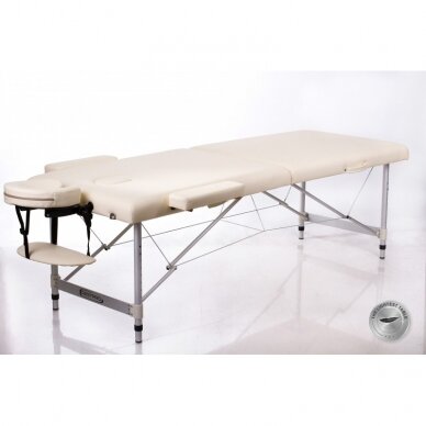 Profesionalus sulankstomas masažo stalas ALU 2 (L) CREAM Profesionalus sulankstomas masažo stalas ALU 2 (L) CREAM