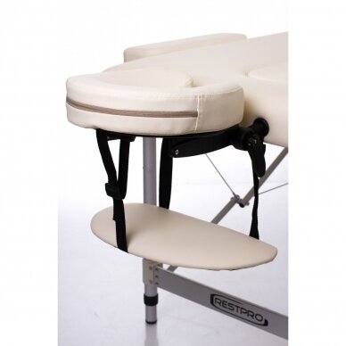 Profesionalus sulankstomas masažo stalas ALU 2 (L) CREAM 8 Profesionalus sulankstomas masažo stalas ALU 2 (L) CREAM 8