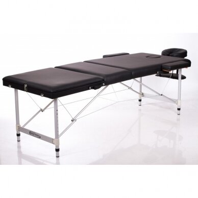 Profesionalus sulankstomas masažo stalas ALU 3 BLACK 1 Profesionalus sulankstomas masažo stalas ALU 3 BLACK 1