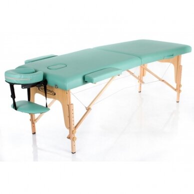 Profesionalus sulankstomas masažo stalas TURQUOISE Profesionalus sulankstomas masažo stalas TURQUOISE