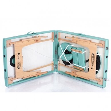 Profesionalus sulankstomas masažo stalas TURQUOISE 2 Profesionalus sulankstomas masažo stalas TURQUOISE 2
