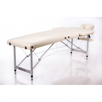 Profesionalus sulankstomas masažo stalas ALU 2 (S) CREAM 1