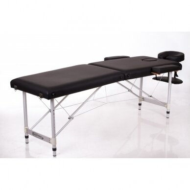 Profesionalus sulankstomas masažo stalas ALU 2 (S) BLACK 1 Profesionalus sulankstomas masažo stalas ALU 2 (S) BLACK 1