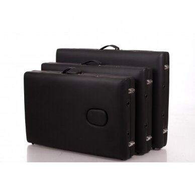 Profesionalus sulankstomas masažo stalas ALU 2 (S) BLACK 3 Profesionalus sulankstomas masažo stalas ALU 2 (S) BLACK 3