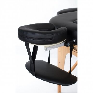 Profesionalus sulankstomas masažo stalas VIP OVAL 2 BLACK 3 Profesionalus sulankstomas masažo stalas VIP OVAL 2 BLACK 3