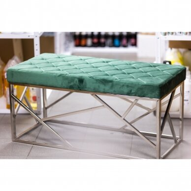 Laukiamojo sofa-suoliukas, žalios spalvos aksomas 8 Laukiamojo sofa-suoliukas, žalios spalvos aksomas 8