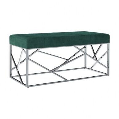 Laukiamojo sofa-suoliukas, žalios spalvos aksomas Laukiamojo sofa-suoliukas, žalios spalvos aksomas