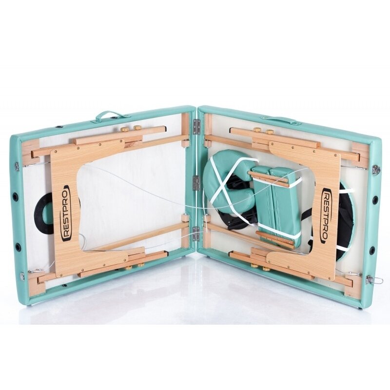 Profesionalus sulankstomas masažo stalas TURQUOISE 2 Profesionalus sulankstomas masažo stalas TURQUOISE 2
