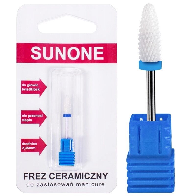 SUNONE profesionalus keramikinis frezos antgalis manikiūrui ovalus MEDIUM SUNONE profesionalus keramikinis frezos antgalis manikiūrui ovalus MEDIUM
