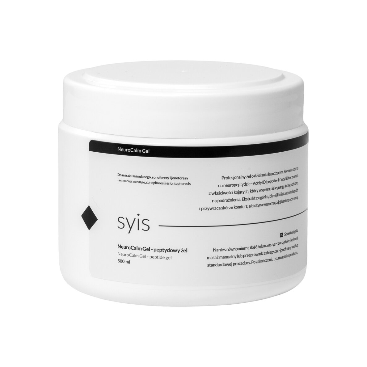 SYIS NEUROCALM GEL profesionalus gelis sonoforezei ir jonoforezei, 500 ml SYIS NEUROCALM GEL profesionalus gelis sonoforezei ir jonoforezei, 500 ml