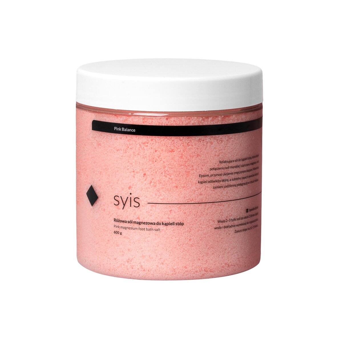 SYIS PINK BALANCE atpalaiduojanti pėdų vonios druska PINK, 600 g