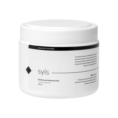 SYIS DEEP SEA CAVIAR BALM maitinantis ir drėkinantis kūno balzamas, 500 ml SYIS DEEP SEA CAVIAR BALM maitinantis ir drėkinantis kūno balzamas, 500 ml