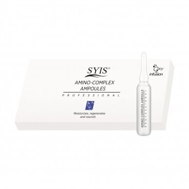 SYIS AMINO-COMPLEX AMPOULES amino komplekso ampulės intensyviam veido odos drėkinimui (10 ampulių * 3 ml) SYIS AMINO-COMPLEX AMPOULES amino komplekso ampulės intensyviam veido odos drėkinimui (10 ampulių * 3 ml)