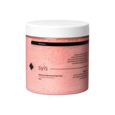 SYIS PINK BALANCE atpalaiduojanti pėdų vonios druska PINK, 600 g SYIS PINK BALANCE atpalaiduojanti pėdų vonios druska PINK, 600 g