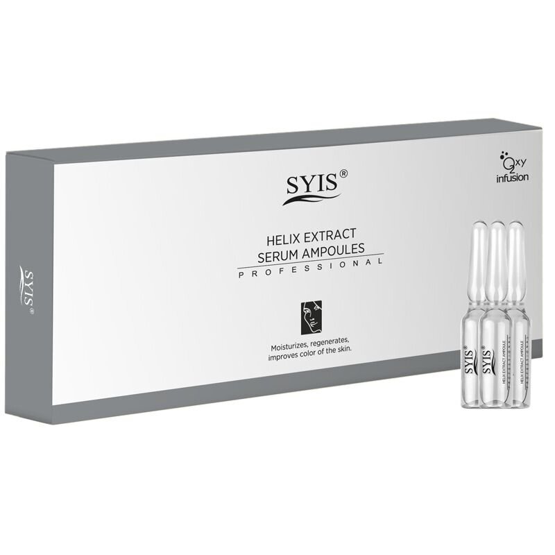 SYIS Stipriai drėkinantis sraigių ekstrakto serumas ampulėse (10 x 3 ml)