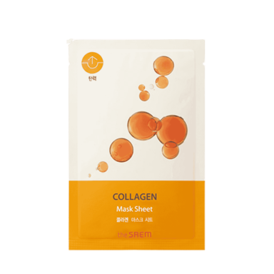 THE SAEM COLLAGEN stangrinanti lakštinė veido kaukė su kolagenu, 1 vnt