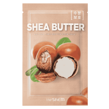 THE SAEM SHEA BUTTER lakštinė veido kaukė sausai, brandžiai odai su taukmedžio sviestu, 1 vnt THE SAEM SHEA BUTTER lakštinė veido kaukė sausai, brandžiai odai su taukmedžio sviestu, 1 vnt