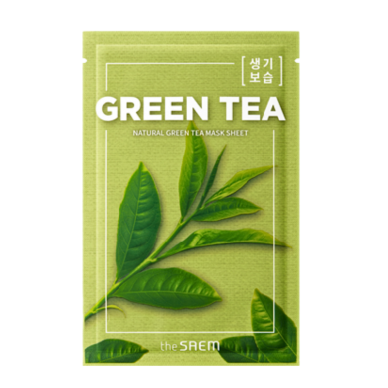 THE SAEM GREEN TEA lakštinė veido kaukė jautriai odai su žaliosios arbatos ekstraktu, 1 vnt THE SAEM GREEN TEA lakštinė veido kaukė jautriai odai su žaliosios arbatos ekstraktu, 1 vnt