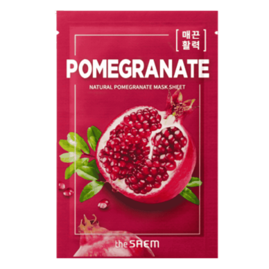 THE SAEM POMEGRANATE lakštinė kaukė brandžiai odai su senėjimą stabdančiu granatų ekstraktu, 1 vnt THE SAEM POMEGRANATE lakštinė kaukė brandžiai odai su senėjimą stabdančiu granatų ekstraktu, 1 vnt