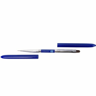 TOUCH NAILS profesionalus dvipusis manikiūro teptukas 2in1: geliui bei linijoms piešti TOUCH NAILS profesionalus dvipusis manikiūro teptukas 2in1: geliui bei linijoms piešti