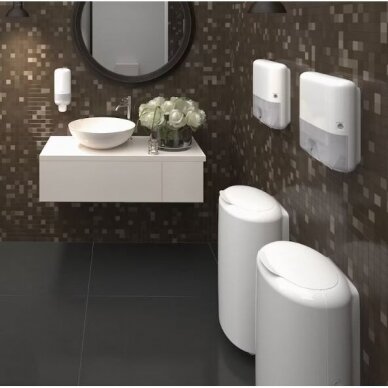 TORK XPRESS® MULTIFOLD MINI sulankstytų popierinių rankšluosčių dozatorius, baltos spalvos 2 TORK XPRESS® MULTIFOLD MINI sulankstytų popierinių rankšluosčių dozatorius, baltos spalvos 2