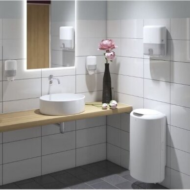 TORK XPRESS® MULTIFOLD MINI sulankstytų popierinių rankšluosčių dozatorius, baltos spalvos 3 TORK XPRESS® MULTIFOLD MINI sulankstytų popierinių rankšluosčių dozatorius, baltos spalvos 3