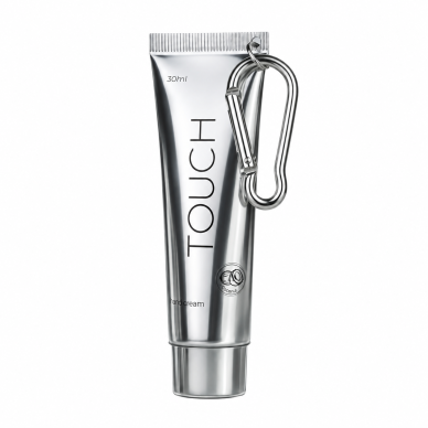 TOUCH maitinamasis rankų kremas su kokosų aromatu (su karabinu), 30 ml TOUCH maitinamasis rankų kremas su kokosų aromatu (su karabinu), 30 ml