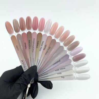 TOUCH NAILS hibridinė nagų lako bazė ilgalaikiam manikiūrui COVER BASE, 13 ml (Petal ) 1 TOUCH NAILS hibridinė nagų lako bazė ilgalaikiam manikiūrui COVER BASE, 13 ml (Petal ) 1