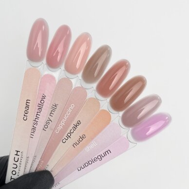 TOUCH NAILS hibridinė nagų lako bazė ilgalaikiam manikiūrui COVER BASE, 30 ml (Classic nude ) 2 TOUCH NAILS hibridinė nagų lako bazė ilgalaikiam manikiūrui COVER BASE, 30 ml (Classic nude ) 2