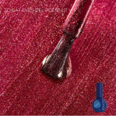 TOUCH NAILS nagų lakas ilgalaikiam manikiūrui 3D CAT EYES GEL POLISH 11, 9 ml