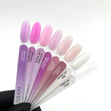 TOUCH NAILS statybinė nagų bazė ilgalaikiam manikiūrui BUILDER GEL, 30 ml (Candy cotton ) 2 TOUCH NAILS statybinė nagų bazė ilgalaikiam manikiūrui BUILDER GEL, 30 ml (Candy cotton ) 2