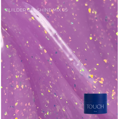 TOUCH NAILS statybinė nagų bazė ilgalaikiam manikiūrui SHINE MIX BUILDER GEL 05, 15 ml TOUCH NAILS statybinė nagų bazė ilgalaikiam manikiūrui SHINE MIX BUILDER GEL 05, 15 ml