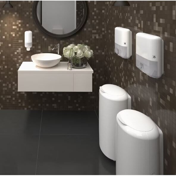 TORK XPRESS® MULTIFOLD MINI sulankstytų popierinių rankšluosčių dozatorius, baltos spalvos 2 TORK XPRESS® MULTIFOLD MINI sulankstytų popierinių rankšluosčių dozatorius, baltos spalvos 2