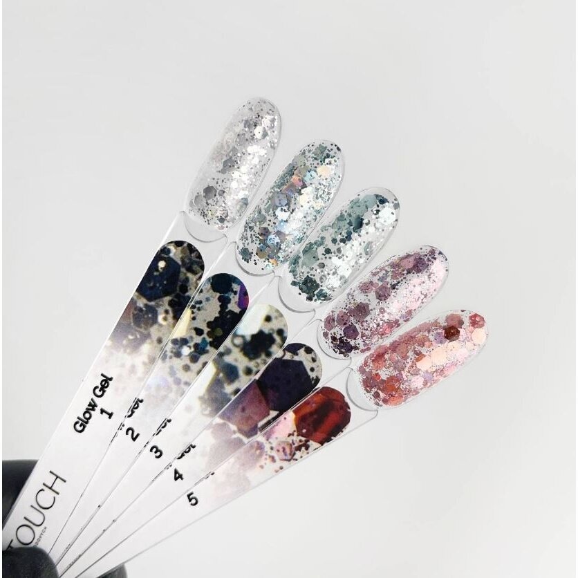 TOUCH dekoratyvinis nagų dailės gelis GLOW GEL 5, 5 ml 1