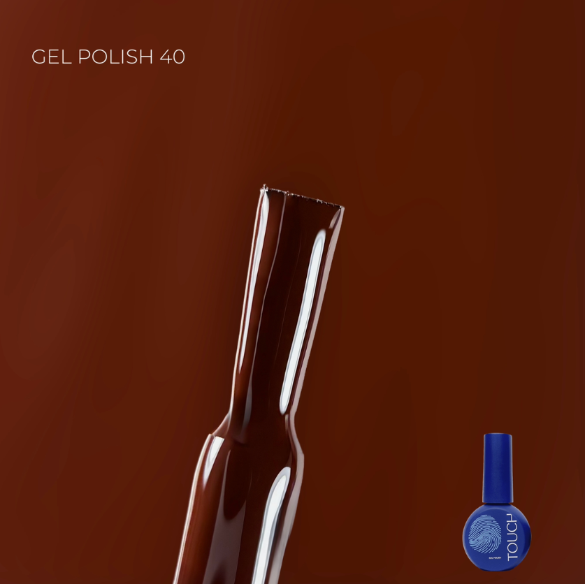 TOUCH NAILS hibridinis nagų lakas ilgalaikiam manikiūrui GEL POLISH 40, 9 ml TOUCH NAILS hibridinis nagų lakas ilgalaikiam manikiūrui GEL POLISH 40, 9 ml