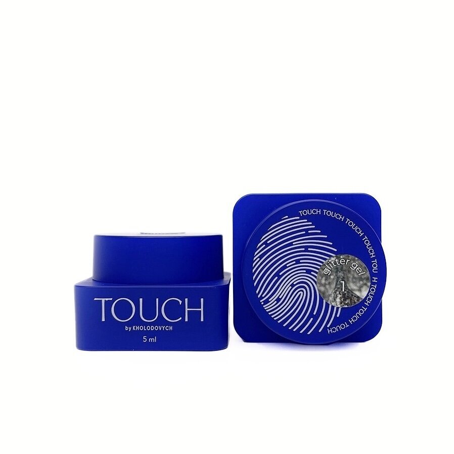 TOUCH dekoratyvinis nagų dailės gelis GLITTER GEL 01, 5 ml 2