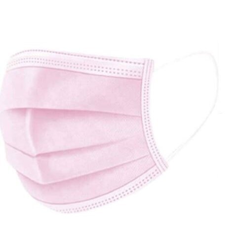 Trisluoksnė vienkartinė kaukė VELVET NONWOVEN 3-PLY, rožinės spalvos 50 vnt. Trisluoksnė vienkartinė kaukė VELVET NONWOVEN 3-PLY, rožinės spalvos 50 vnt.