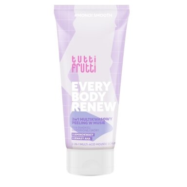 TUTTI FRUTTI EVERYBODY RENEW rūgštinis putų pilingas 2in1 #MonoiSmooth su aminorūgštimis ir AHA rūgštimis, 200 ml TUTTI FRUTTI EVERYBODY RENEW rūgštinis putų pilingas 2in1 #MonoiSmooth su aminorūgštimis ir AHA rūgštimis, 200 ml