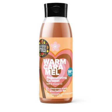 TUTTI FRUTTI regeneruojantis vonios ir dušo aliejus CARAMEL & CINNAMON, 400 ml TUTTI FRUTTI regeneruojantis vonios ir dušo aliejus CARAMEL & CINNAMON, 400 ml