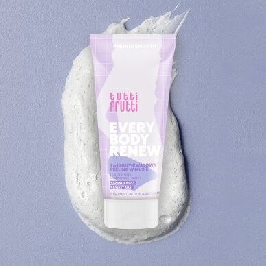 TUTTI FRUTTI EVERYBODY RENEW rūgštinis putų pilingas 2in1 #MonoiSmooth su aminorūgštimis ir AHA rūgštimis, 200 ml 1 TUTTI FRUTTI EVERYBODY RENEW rūgštinis putų pilingas 2in1 #MonoiSmooth su aminorūgštimis ir AHA rūgštimis, 200 ml 1