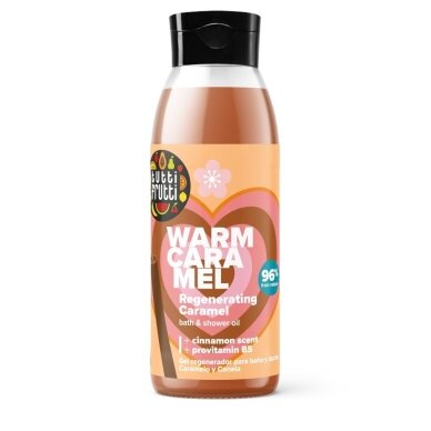 TUTTI FRUTTI regeneruojantis vonios ir dušo aliejus CARAMEL & CINNAMON, 400 ml TUTTI FRUTTI regeneruojantis vonios ir dušo aliejus CARAMEL & CINNAMON, 400 ml