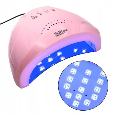 UV/LED manikiūro lempa SUNONE ® su antirefleksiniu nusiimančiu dugnu, 48w (rožinės spalvos) UV/LED manikiūro lempa SUNONE ® su antirefleksiniu nusiimančiu dugnu, 48w (rožinės spalvos)