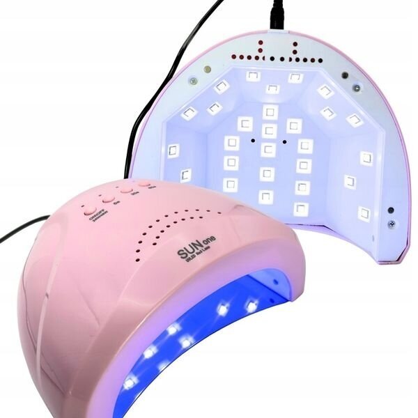 UV/LED manikiūro lempa SUNONE ® su antirefleksiniu nusiimančiu dugnu, 48w (rožinės spalvos) 2 UV/LED manikiūro lempa SUNONE ® su antirefleksiniu nusiimančiu dugnu, 48w (rožinės spalvos) 2