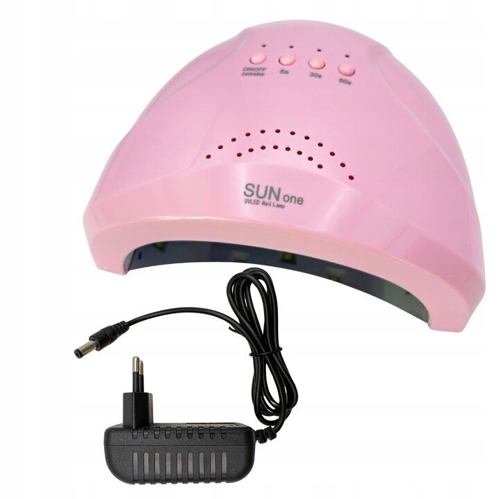 UV/LED manikiūro lempa SUNONE ® su antirefleksiniu nusiimančiu dugnu, 48w (rožinės spalvos) 1 UV/LED manikiūro lempa SUNONE ® su antirefleksiniu nusiimančiu dugnu, 48w (rožinės spalvos) 1