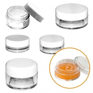 Vienkartinis užsukamas indelis mėginukams 5 ml white. (5 vnt.) 3 Vienkartinis užsukamas indelis mėginukams 5 ml white. (5 vnt.) 3
