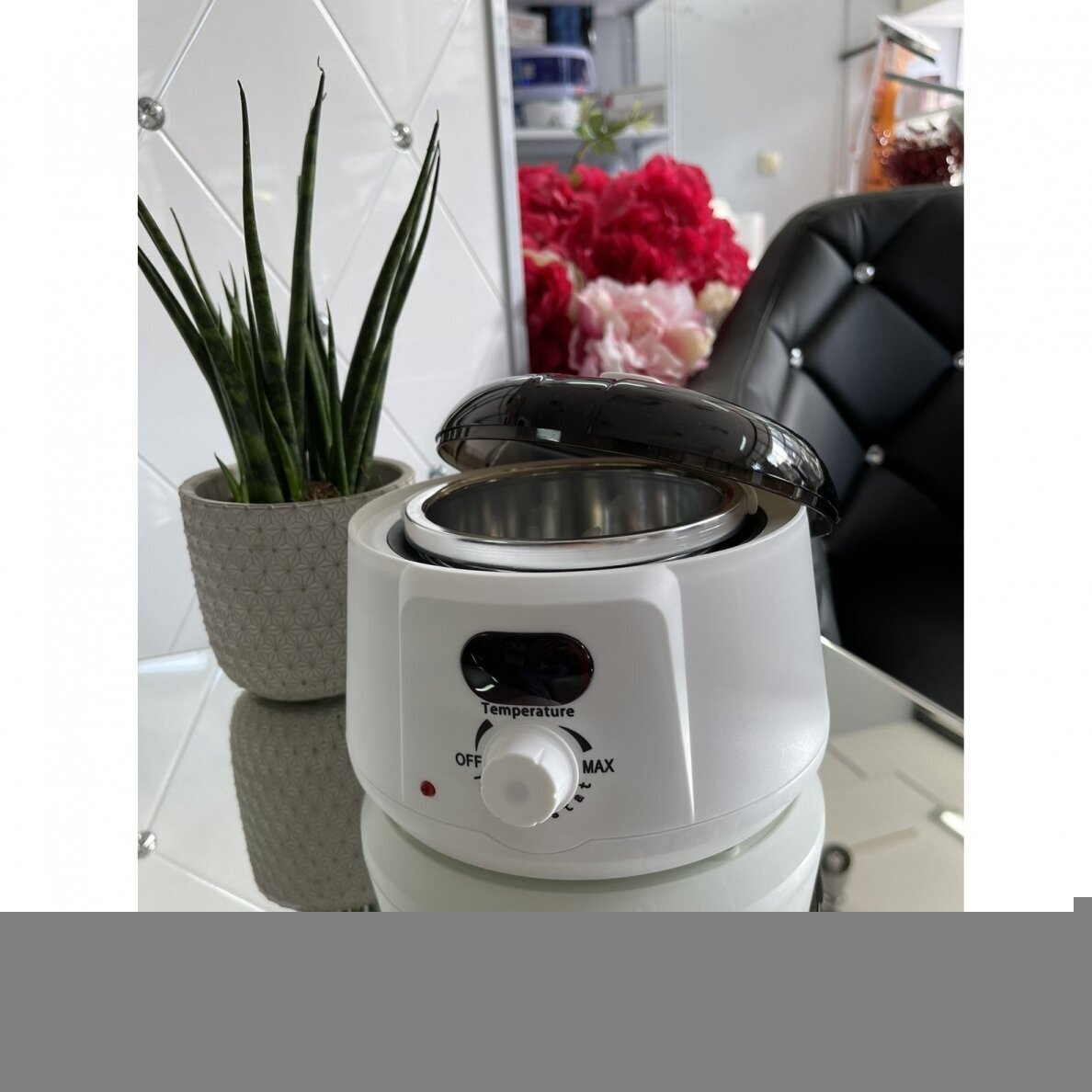 Vaško šildytuvas su skaitmeniniu ekranu 120W, 400 ml 4 Vaško šildytuvas su skaitmeniniu ekranu 120W, 400 ml 4