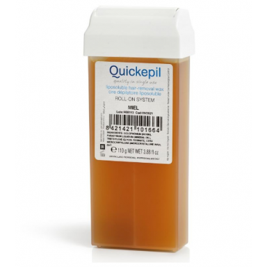 QUICKEPIL kasetinis vaškas depiliacijai naturalus, 110 g. QUICKEPIL kasetinis vaškas depiliacijai naturalus, 110 g.