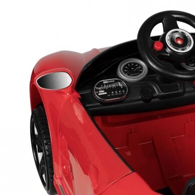 Profesionali vaikiška kirpyklos kėdė-automobiliukas PORSHE, raudonos spalvos 4 Profesionali vaikiška kirpyklos kėdė-automobiliukas PORSHE, raudonos spalvos 4